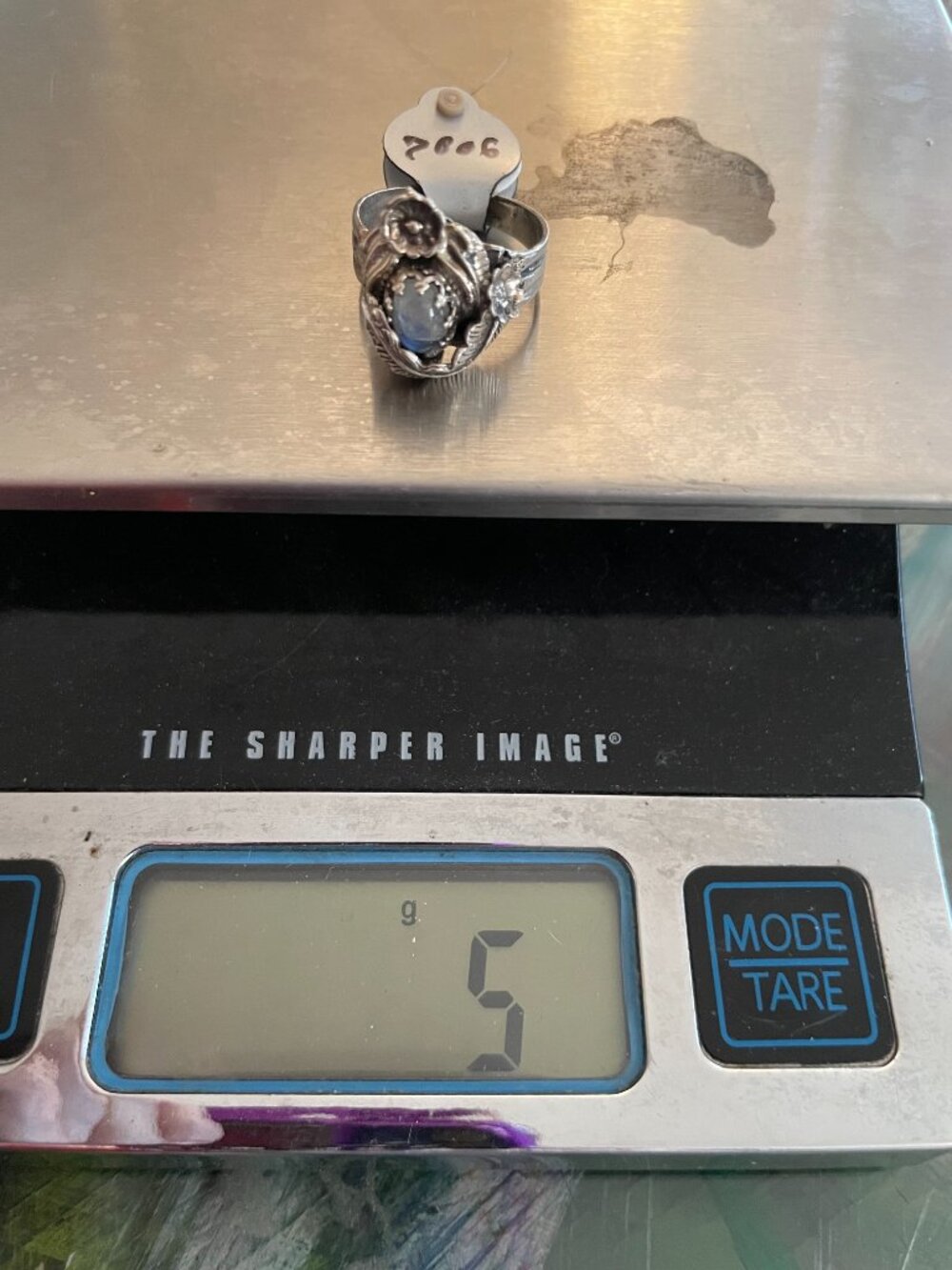 Vintage Sterling Silver Ring 6.5 Handmade Gemstone OOAK Bob Stringer Y2K $250 - Picture 14 of 16